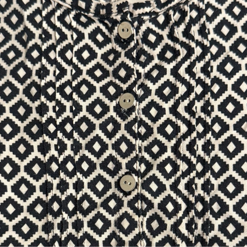 Carter’s Toddler Girl Black White Diamond Print Dress 5T Long Sleeve - Picture 5 of 6
